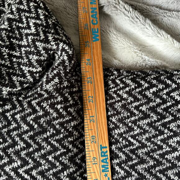 Chicos fringe open cardigan cover up zigzag black gray sweater size XL 3 - Picture 9 of 9